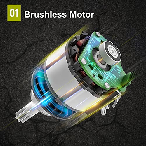 SDS-Bohrhammer Mit 20V 4.0Ah-Batterie, 2800 Tpm Variable Geschwindigkeit, 4 IN 1 Wireless Elektrohammer Mit… – Bild 5