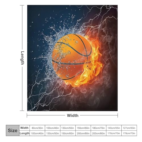 Couverture Basket-Ball flanelle contre le froid plaid doux 180x200