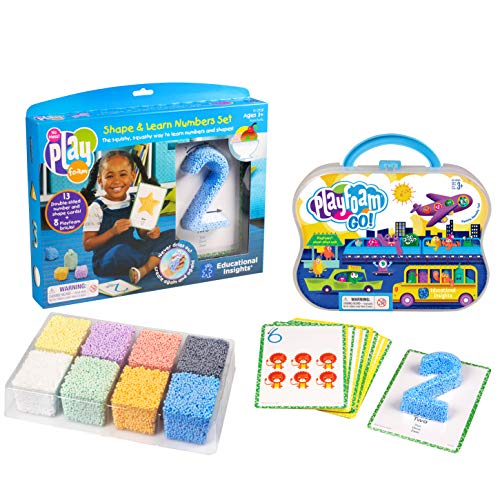 Educational Insights Playfoam Shape & Learn Numbers & Go Set, Sensory Toy, Easter Basket Stuffers for Boys & Girls, Ages 3+
