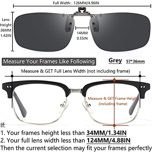 Image of CAXMAN Polarized Clip On Sunglasses Over Prescription Glasses for Men Women UV Protection