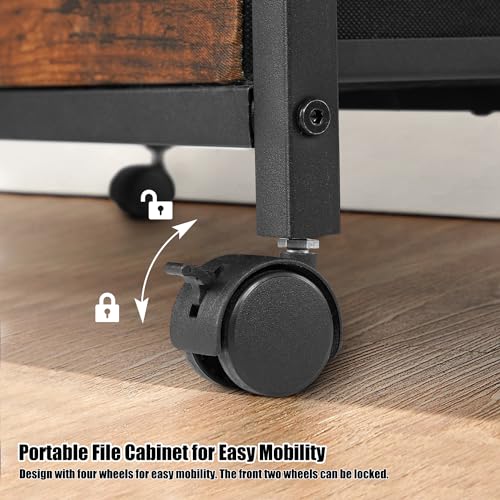 Topsky BC-004 4 Drawers Mobile Fabric Lateral File Cabinet thumb #5