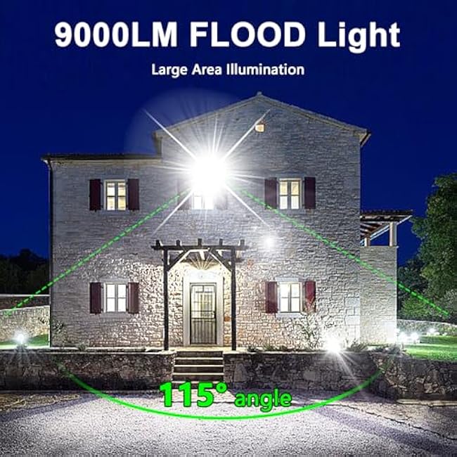 LED Flood Light 60W 5000K Daylight White Flood Lights Exterior Floodlight Outside Security Light