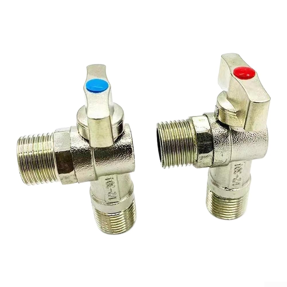 Eckventil aus 304 Edelstahl, volle Bohrung, 10,4 mm Kugel | Vollbohrungsdesign, 10,4 mm Kupferkugel für Kern, maximaler Wasserfluss, effiziente Sanitär, Bau