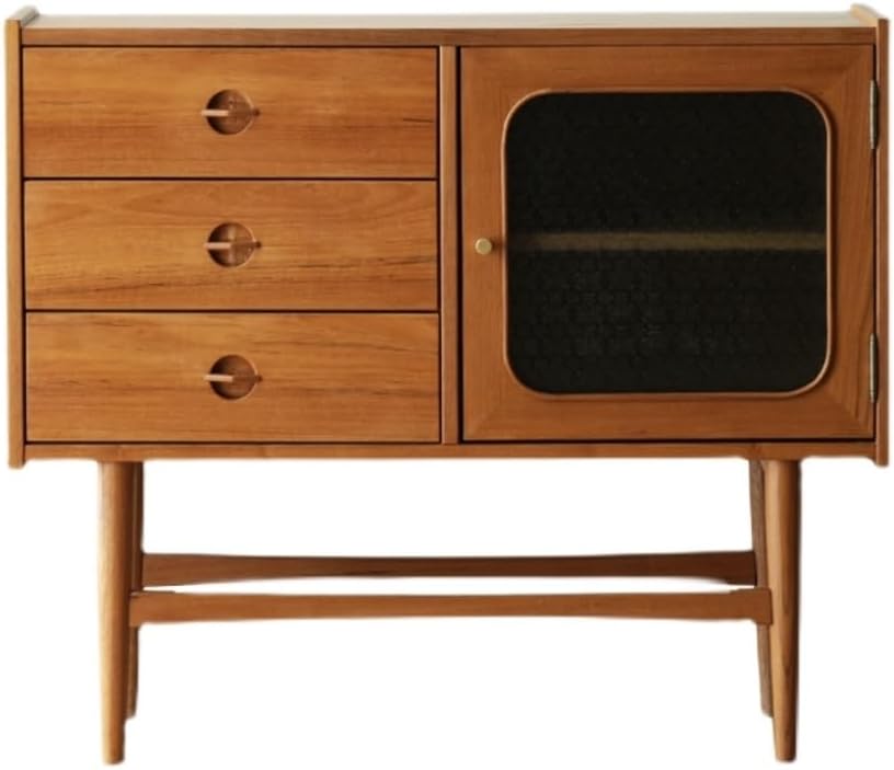 Bufetera Wooden Buffet Cabinet Sideboard with Drawers Kitchen Storage Cabinet Feature Cabinet for Living Room, Dining Room, Kitchen Aparadores Para Comedor, 100*40*85cm