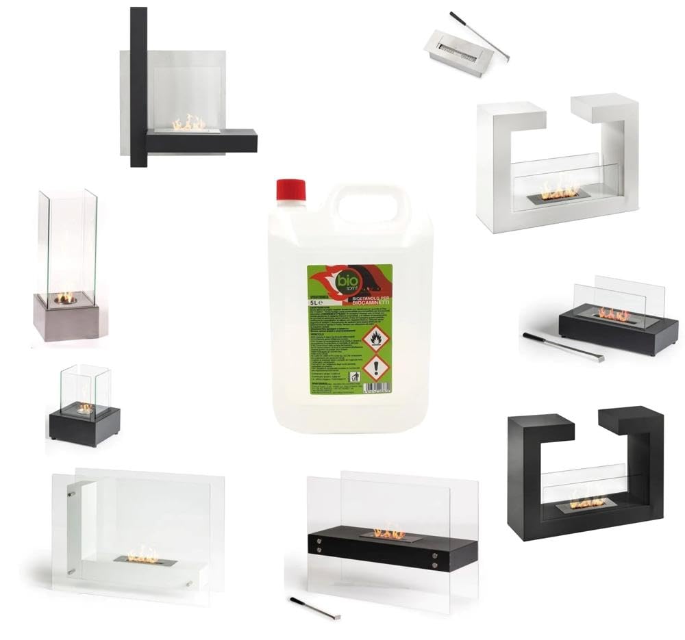 4Pezzi - 20 Litri - Bioetanolo combustibile stufe Bio Sprint 5 litri 99,9% inodore no fumo naturale no zolfo