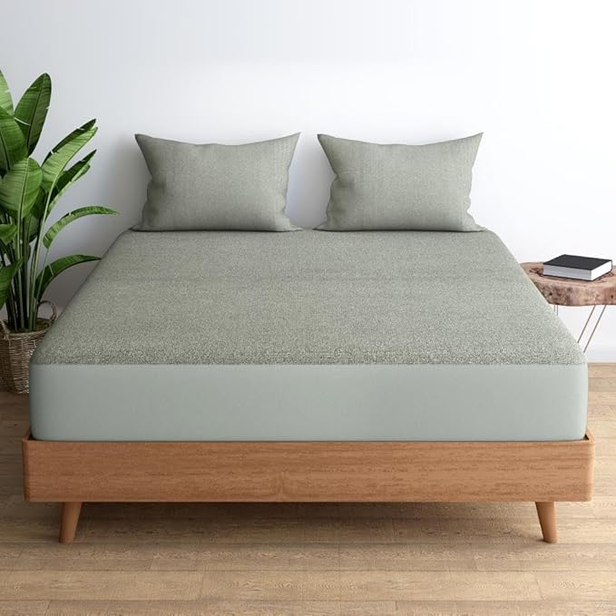 Trance Cotton Feel Terry Ultra Soft 100% Waterproof Mattress Protector Queen Size Bed | Breathable - Hypoallergenic Mattresses Cover Queen Size (78x60 inch | 6.5x5 feet, Grey - Pack of 1) (60x75)-image-45