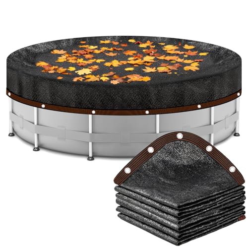 18ft Round Leaf Net Pool Cover for Above Ground Pools,Mesh Cover to Catching Leaves, Mesh Tarp with Grommets, Resistant Garden Sun Shade Netting(Only Cover)
