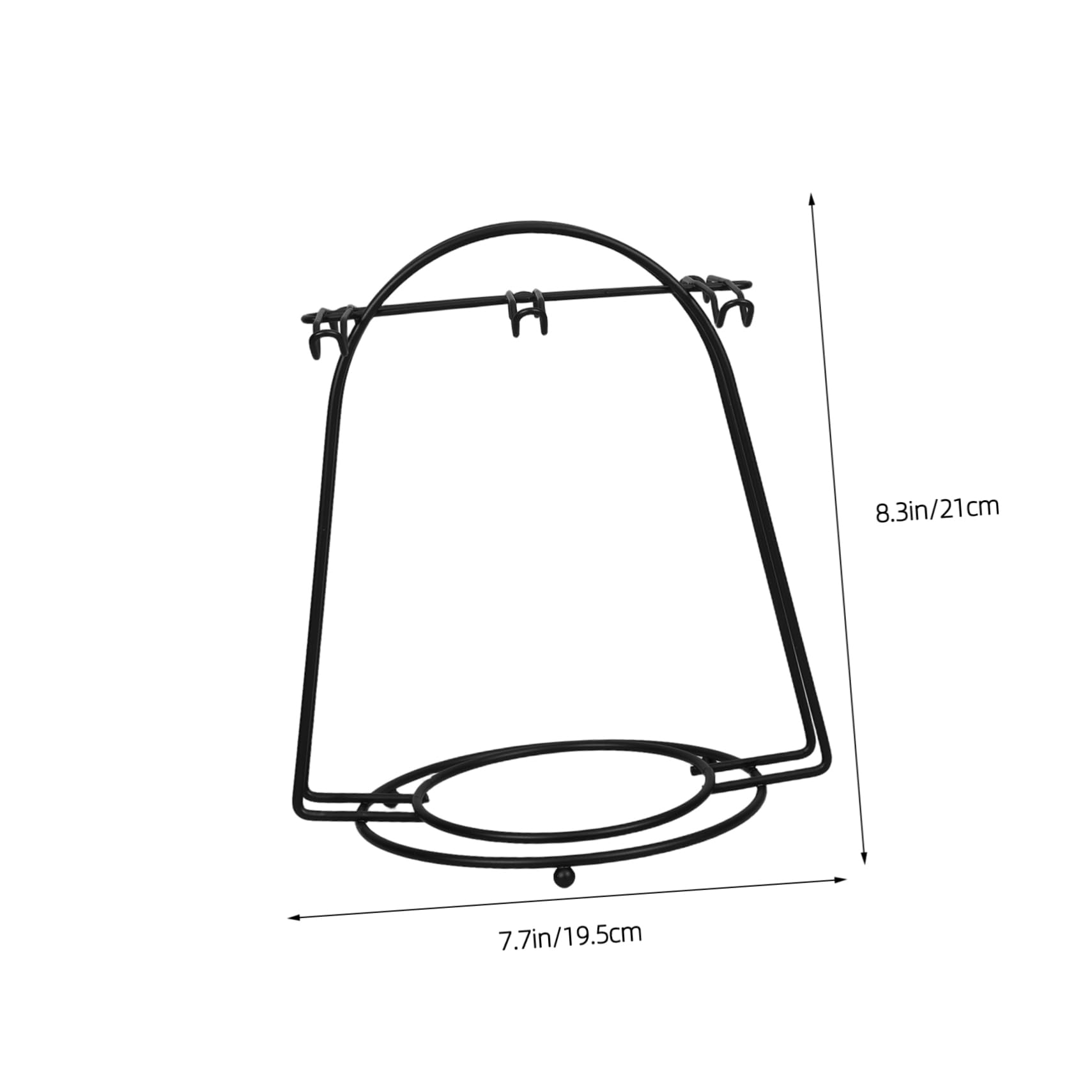 Cabilock Metal Cup Saucer Stand Tea Organizer with Hooks Elegant Display Holder for Kitchen Counter Storage Stylish Cup Rack Stand for Teacups and Mugs