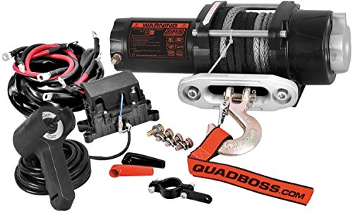 Quadboss winch 3500 lb con cuerda Dyneema negro