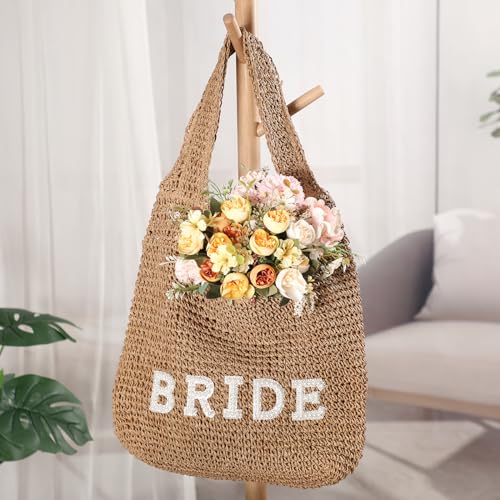 Bolso tote tejido a mano para mujer estilo boho miniatura 6