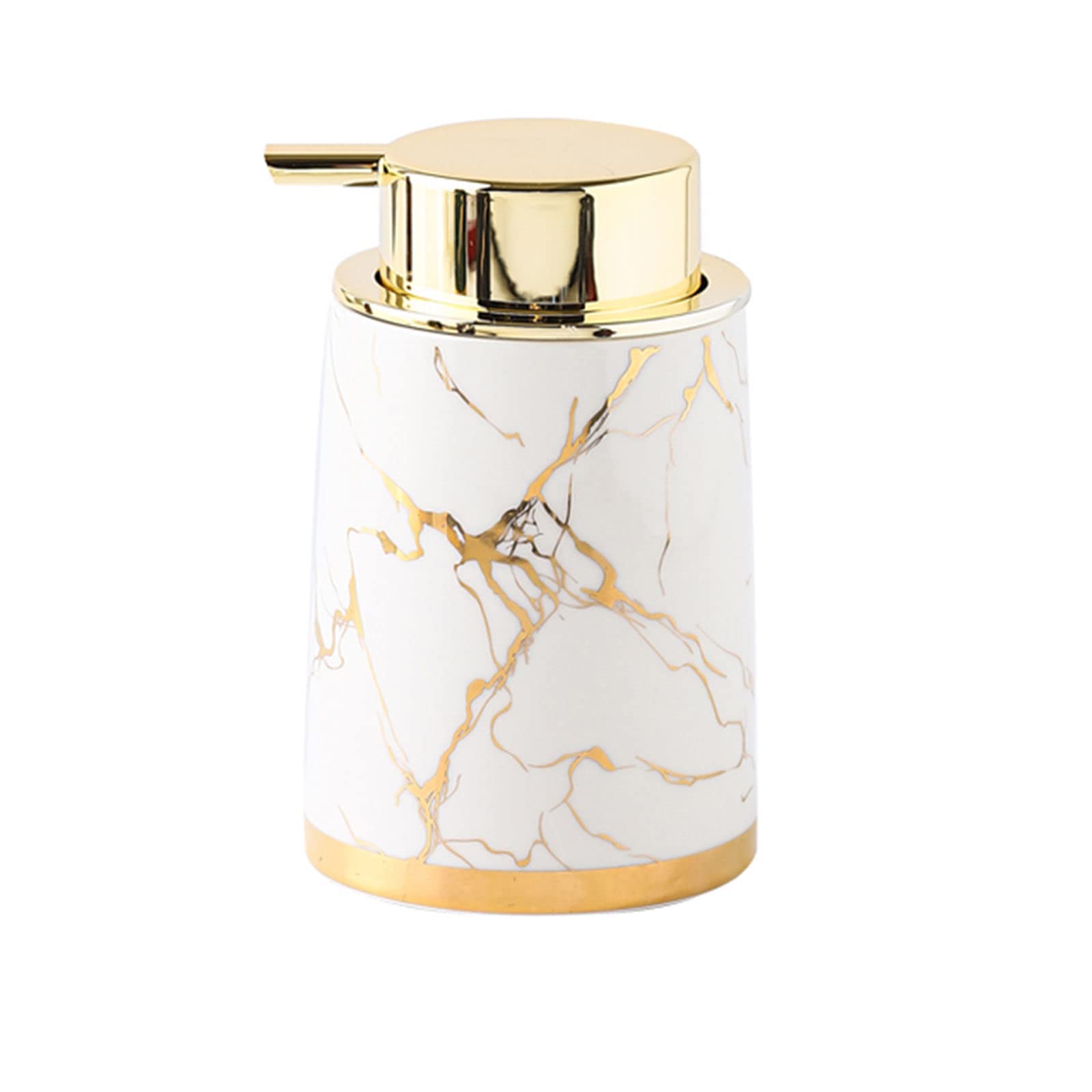 soap dispenser, Soap Dispenser,/Marble Ceramic Foaming, Foam With Gold Pump, Hand, For Barthroom Kitchen-black-400ml/14oz