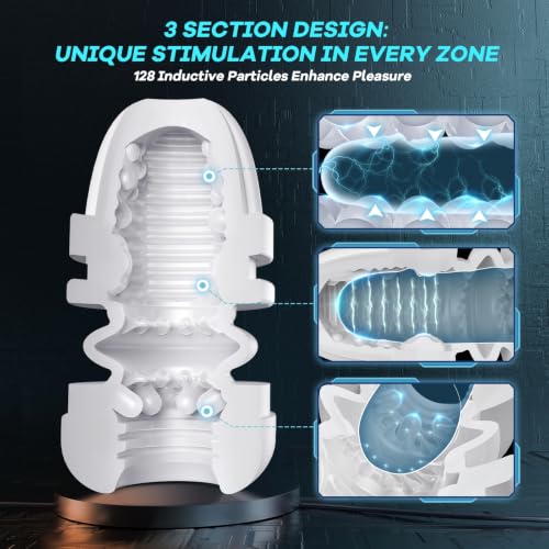 Image of Uoffile Male Sex Toy for Men, App Controlled Male Masturbator with 9 Suction 9 Thrusting 9 Vibration Modes, Penis Pump 3D Pocket Pussy Male Stroker with LCD Screen, Blowjob Simulation Adult Toy