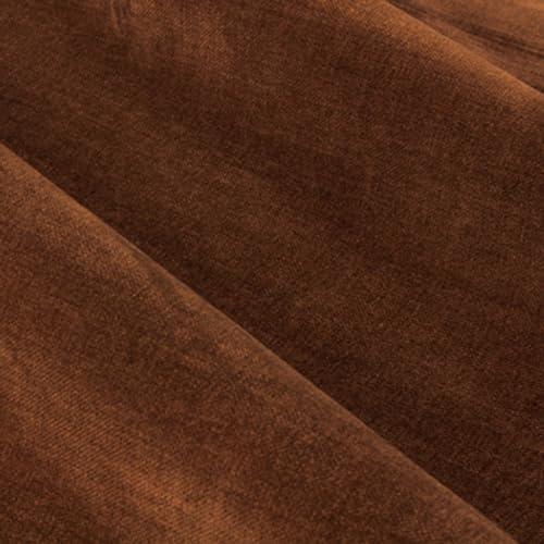 Yard Heavy Chenille Eyelet Curtain Pair - Lined Room Darkening, Soft Velvet Home Décor (Nutmeg - Width 229 x Drop 137cm) - Image 4