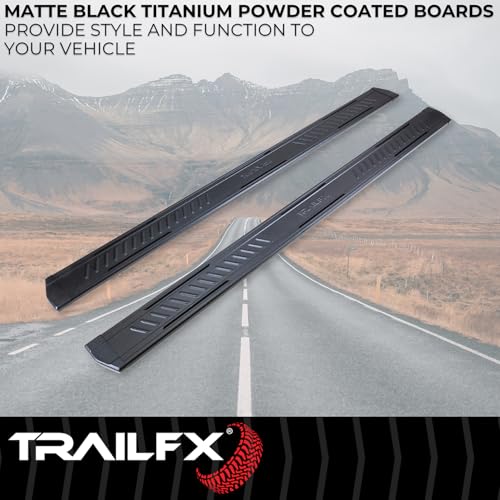 Estribos TrailFX para Nissan Frontier 2005-2024 negro aluminio miniatura 2