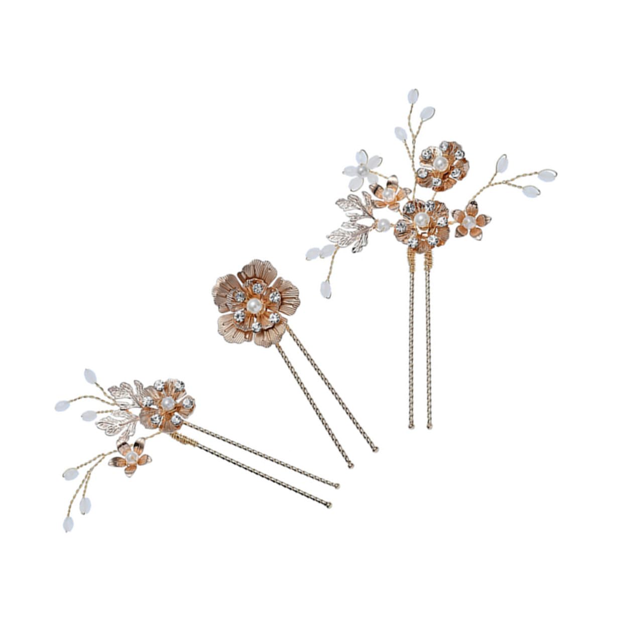 Beavorty 9stücke Teiliges Perlen U-förmige Haarnadeln Mit Strass Eleganter Haarschmuck Für Hochzeiten Und Partys Handgefertigte Braut Haarklammern Für Damen