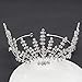 Produktbild Haarschmuck Für Damen Krone, Märchenprinzessin Königin Krone Silber Halbrunder Streifen Mit Zirkonia Stirnbänder Für Mädchen Haarschmuck Braut Hochzeit Geburtstagsfeier Prom Halloween Eingelegt