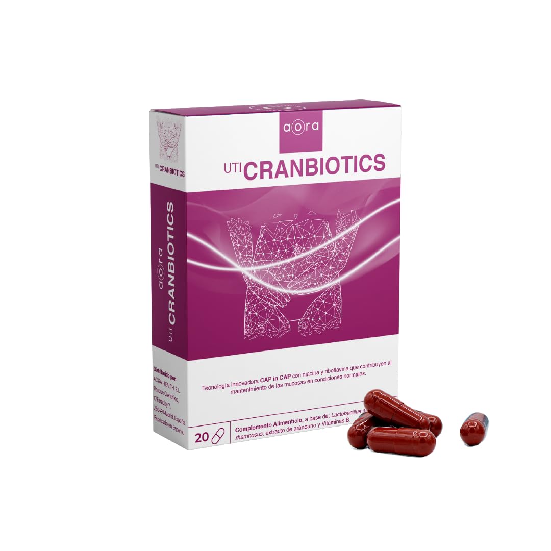 AORA UTI Cranbiotics - Probióticos Mujer 20 cápsulas | Arándano Rojo para Cistit