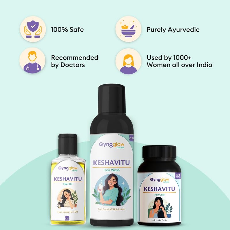 Image of Keshavitu Hair Growth Oil - Ayurvedic Hair Fall Reduction, Dandruff Control & Shine Booster, 100ml
