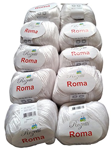 10 gomitoli di lana metallizzata, 50 g, colore