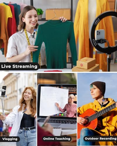 Image of CEROAN Mic for YouTube Wireless, Smart Noise Cancellation Wireless Microphone, Plug and Play, 30-Meter Transmission Range, Lapel Microphone for Recording, Live Streaming