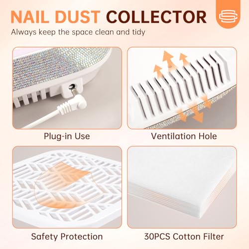 CHRISTINE SHELLY Professional Nail Dust Collector for Salon Home Nail Tech by CHRISTINE SHELLY - Image 4