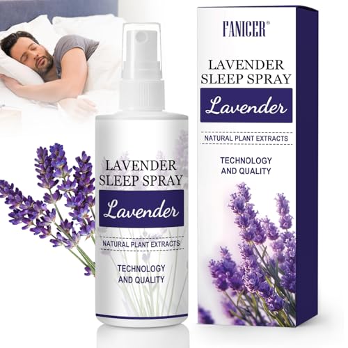 Spray para Dormir con Lavanda, Ayuda Potente para Conciliar el Sueño, Nebulizador de Almohada con Aceite Esencial para un Sueño Profundo y Reparador, Consigue la Máxima Relajación