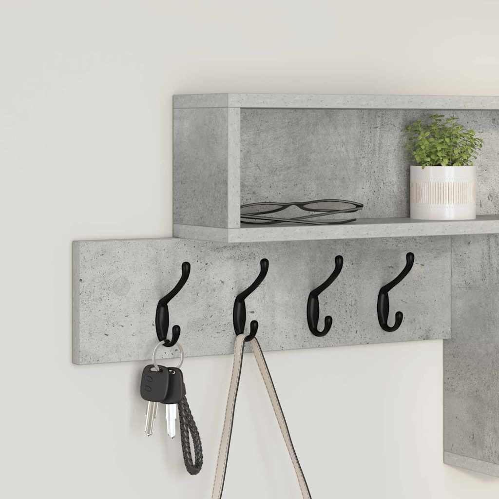 Table de chevet murale - Support mural en béton - Étagère en bois - Étagère suspendue - Organiseur de rangement pour salle de bain, chambre à coucher, couloir, cuisine, bureau