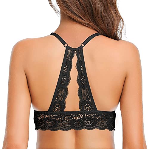 SHEKINI Bralette Damen Spitze BH ohne Bügel Triangel-BH mit Abnehmbare...