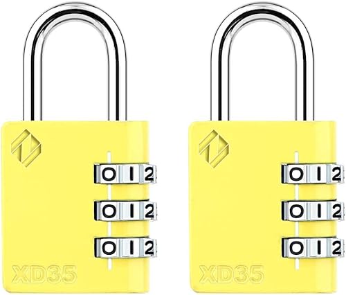 Miniatura 10 de XD35 Candado de Combinación, Candado de 3 Dígitos para Escuela, Gimnasio, Deportes, Cerradura de Casillero, Cerca, Caja de Herramientas, Estuche,