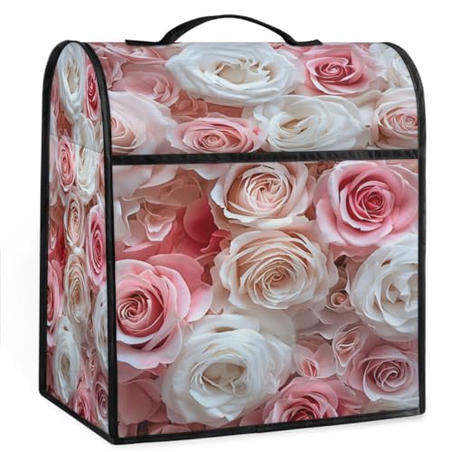 Coffee Maker Cover Rose Theme Kitchen Appliance Covers Small Appliance Covers Blender Cover Juicer Cover Dust Covers for Kitchen Appliances with Top Handle and Pockets,Washable,B22