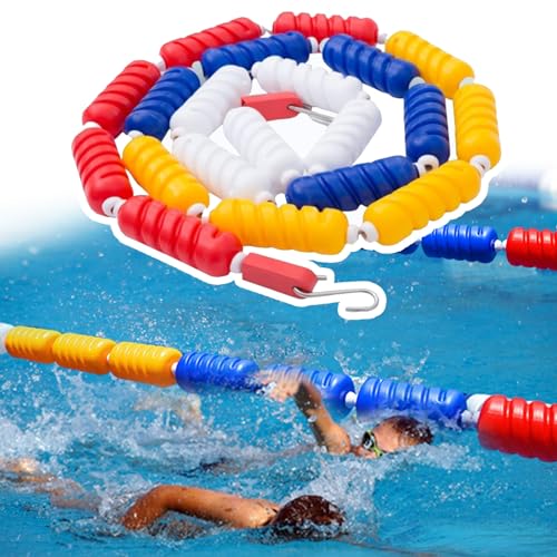 Swimming Pool Safety Divider Float Rope Kits, Anti-Wave Pool Lane Buoy Lines for Public Pools/Beach, Professional Swimming Lane Dividers (Color : 9cm Diameter, Size : 30m(98.4ft))