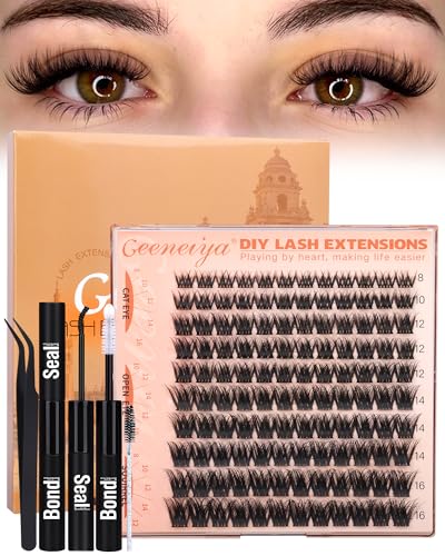 Geeneiya Fluffy Lash Clusters Kit 8–16MM