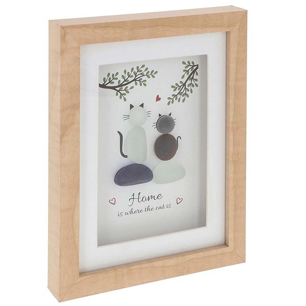 Shudehill Giftware Pebble Glass Portrait Plaque Cat