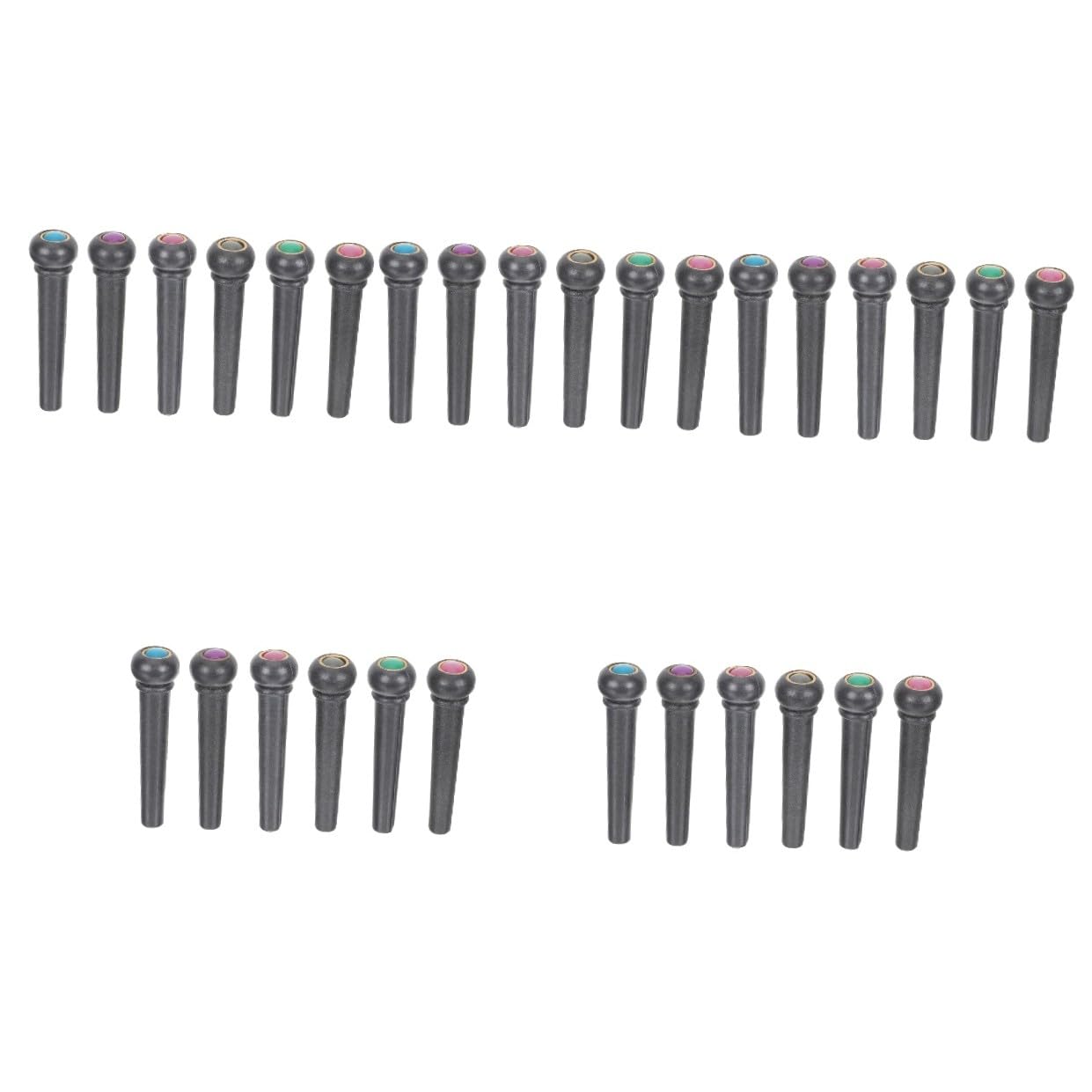 ifundom 30pezzi Perni Per Ponte Chitarra Plastica Accessori Per Chitarra Folk Pin Di Fissaggio Corde Pratico e Leggero Per Musicisti