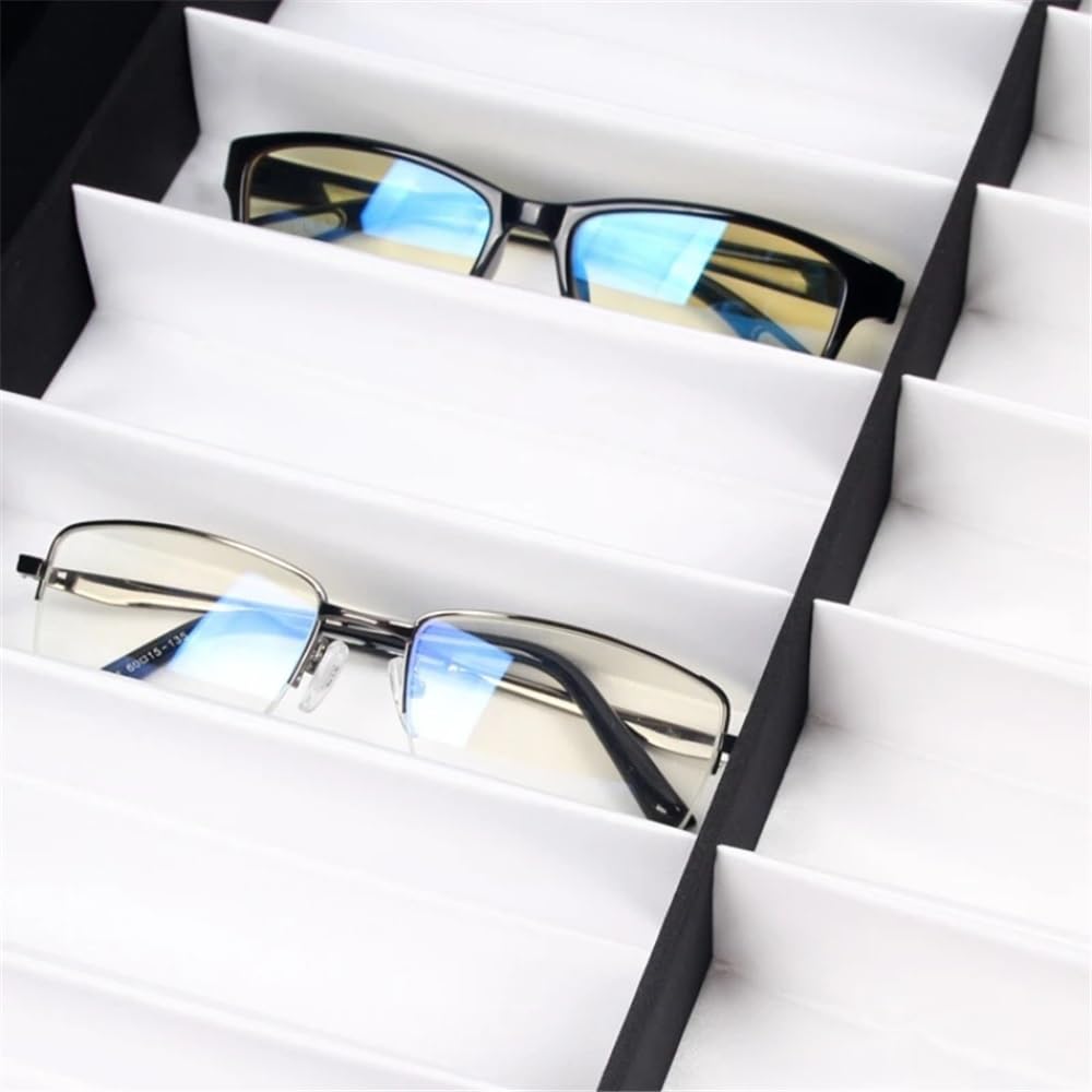 Étui à lunettes de soleil 20 fentes grilles lunettes de soleil lunettes affichage haute qualité myopie lunettes support de rangement étui support de la boîte for organisateur de magasin parfait pour t