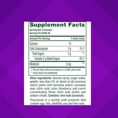 Vitafusion Melatonin Gummies 5mg Per 2 Gummies | 120 Count - image 4