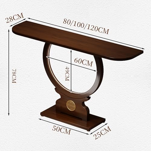 Mesa consola para sofá estrecha de pasillo y mueble recibidor 80cm 2