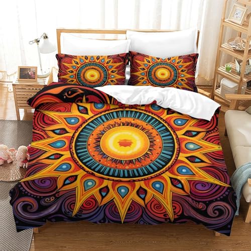 Housse de couette antibactérienne pour lit double en microfibre de polyester