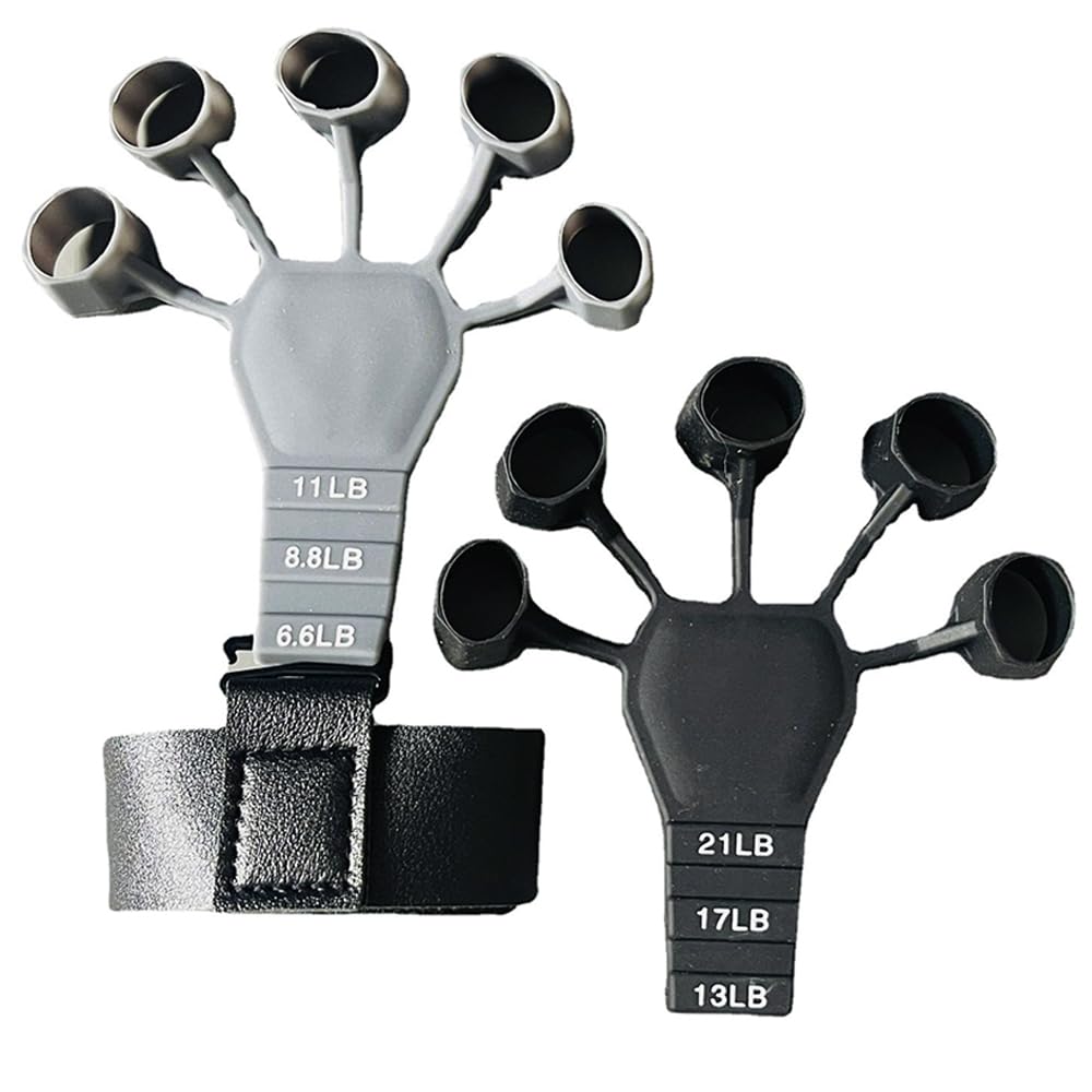 1 Sets Finger Strengthener Silicone Hand Grip Strengthener 6 Resistant Level Finger Strengthener for Musicians Rock Climbing Weight Training Grip Trainer Muscle Training Sports