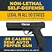 Streetwise Heat .50 Caliber Defense Launcher, Kinetic Impact Ball Gun - Personal Protection Pistol Includes 10 Rubber Balls, 10 Quicksilver Metal Composite Rounds, & 2 CO2 Canisters