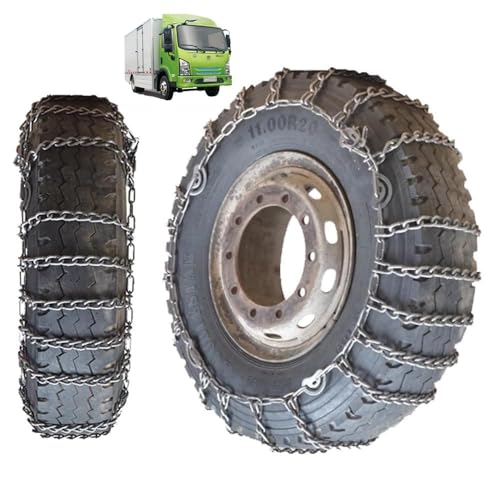 9mm Set of 2 Snow Tire Chains for Car SUV Pickup Trucks Van Trucks ATV Semi Trucks Light Truck Heavy Goods Vehicles 8.25-16 9mm 12R22.5