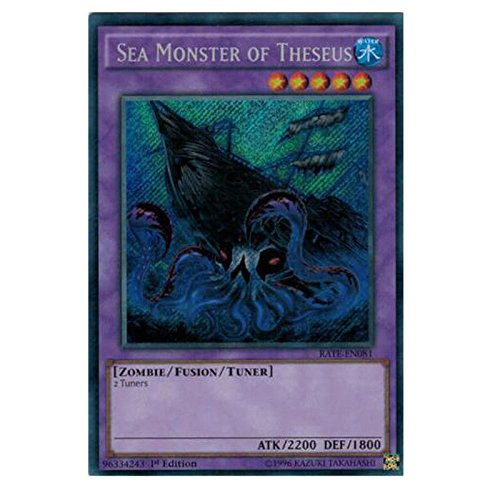 YuGiOh RATE-EN081 1st Ed Sea Monster of Theseus Secret Rare Card - ( Yu-Gi-Oh! Single Card )