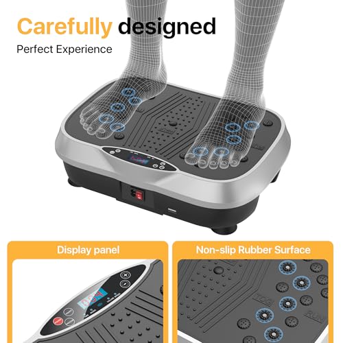 Image of ALSO GO Exercise Device with Vibration Plate, 5 Training Modes and 99 Level Vibration Platform for Weight Loss /Lymphatic Drainage, 150 kg Vibration Chart