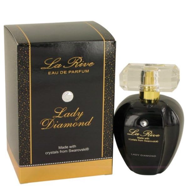 La Rive Lady Diamond Perfume Eau de Parfum 75 ml – Lujosa fragancia para mujer con cristales, fragancia elegante y sensual para mujer
