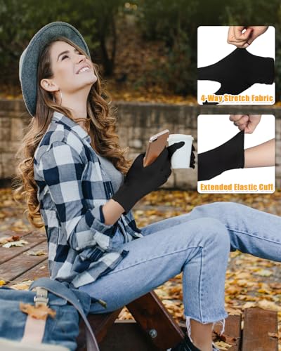 rigwarl glove liners men women touchscreen lightweight running gloves with anti-slip strips windproof ski glove liners