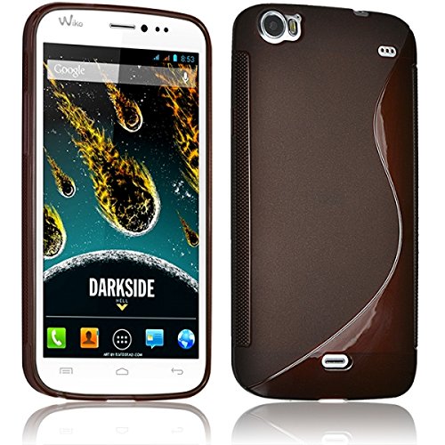 Seluxion - Housse Coque Etui S-Line Couleur Marron pour Wiko Darkside + Film de Protection