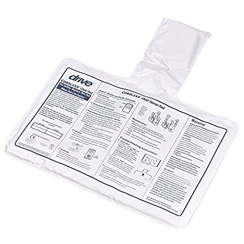 Drive Medical Cordless Patient Alarm Pad, Chair Sensor, White, 10 x 15 Inch, 5 Count