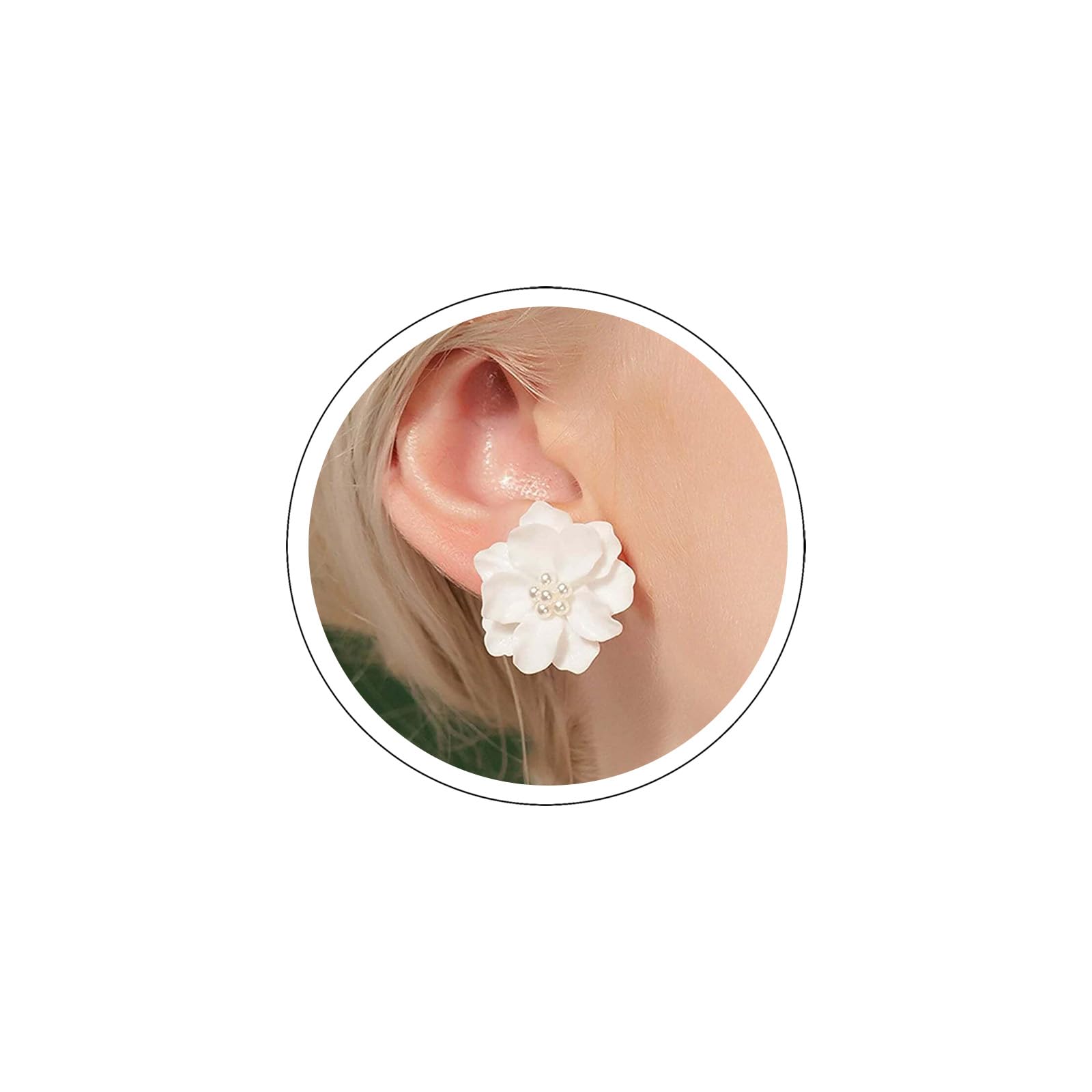 Boucles d'oreilles Fleurs Blanches de Printemps – Rior Design