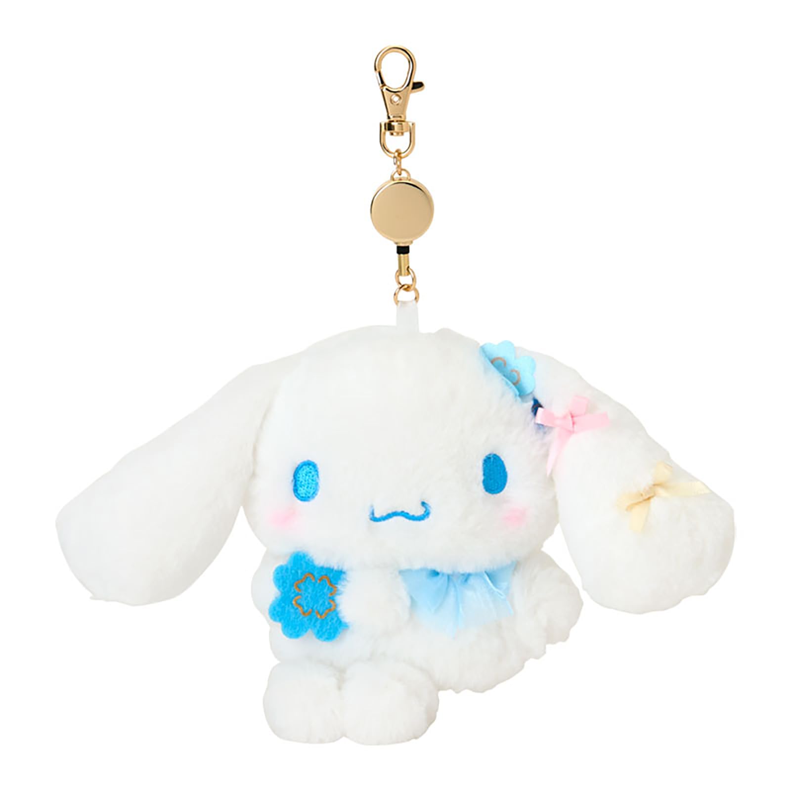 Sanrio Cinnamoroll Character Pass Case Light Blue Clover Retractable Reel
