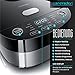 Arendo - Reiskocher Multikocher digital und Dampfgarer 4L – 3D Heizsystem – 8 Programme – Warmhaltefunktion – Timer – Antihaftbeschichtung - inkl. Dampfgareinsatz, Messbecher, Reislöffel, Schwarz